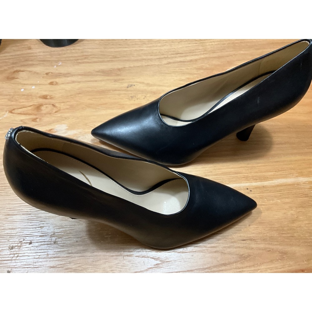 Sam Edelman Hilton Black Leather Pointed Toe Pumps Heels Womens 10M